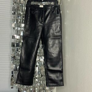 Black Vegan Leather Pants NWOT